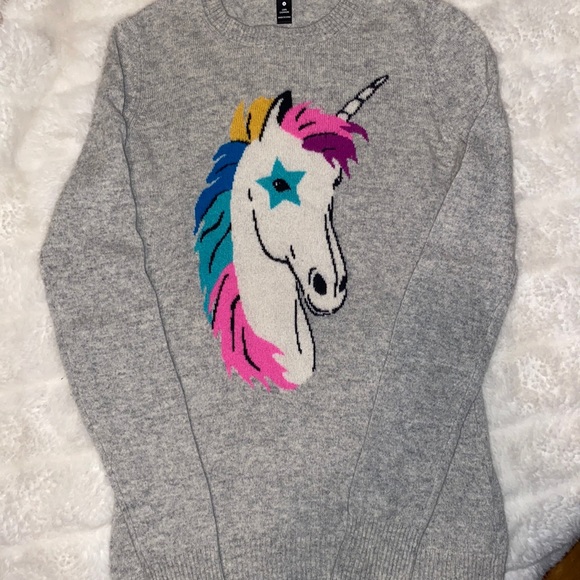 Aqua Sweaters - aqua cashmere unicorn sweater